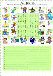 English Worksheet: PAST SIMPLE WORDSEARCH