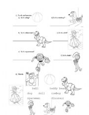 English Worksheet: Toy Story Worksheet