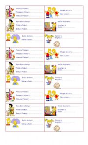 English Worksheet: Family members - genitive case