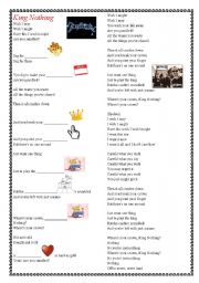 English Worksheet: King Nothing by Metallica