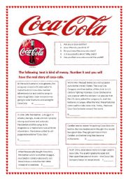 English Worksheet: The Coca- Cola story