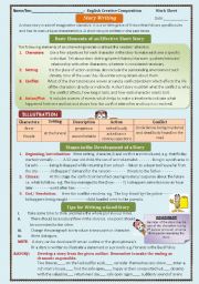 English Worksheet: Story Writing