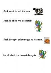 English Worksheet: Jack and the beanstalk