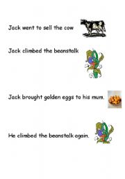 English worksheet: Jack and the beanstalk