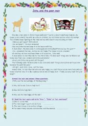 English Worksheet: Joha and the poor man