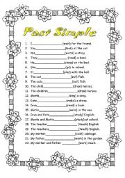 English Worksheet: Past Simple 2 part
