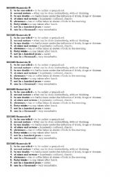 English Worksheet: Idioms Numbers REUPLOADED