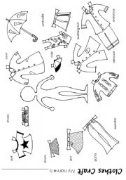 clothes craft - ESL worksheet by wellsjin