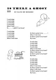 English Worksheet: Is there a gost ? - song by Band of horses