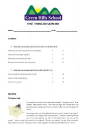 English Worksheet: quiz 