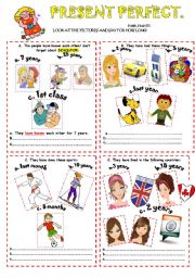 English Worksheet: Present PERFECT PRACTICING