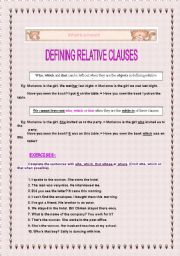 Defining Relative Clauses