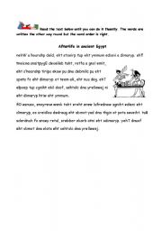 English Worksheet: Afterlife in ancient Egypt