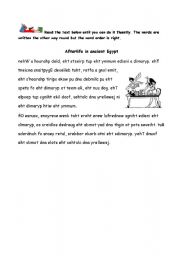 English worksheet: Afterlife in ancient Egypt