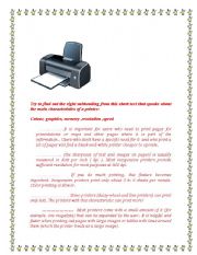 English Worksheet: my printing machine
