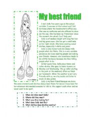 English Worksheet: My best friend