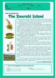English Worksheet: The Emerald Island