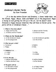 English worksheet: Corduroys Easter Party