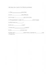 English Worksheet: have got / has got