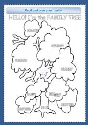 English Worksheet: FAMILY TREE