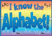 English Worksheet: ALPHABET AWARD-2  FOR YOUNG LEARNERS