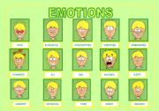 English Worksheet: EMOTIONS