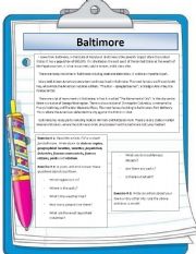 English Worksheet: How to write an article about your city