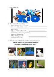 English Worksheet: RIO