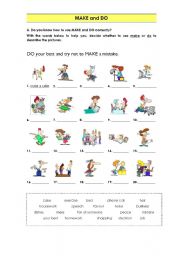 English Worksheet: Make / Do