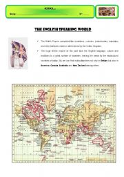 English Worksheet: The English Speaking World