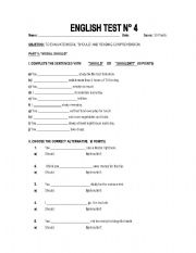 English worksheet: English test 