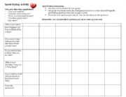 English Worksheet: Speed Dating ESL Activity