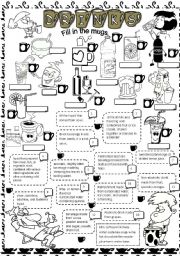 English Worksheet: drinks