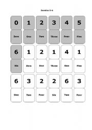 English Worksheet: Domino 0-6