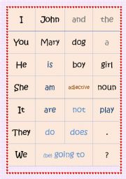 English Worksheet: sentence structure