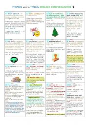 English Worksheet: PHRASES used in TYPICAL ENGLISH CONVERSATIONS 1