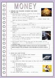 English Worksheet: MONEY