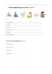 English Worksheet: Global test for 3rd grade