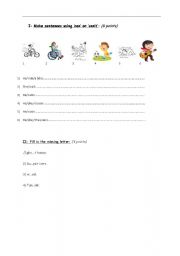 English worksheet: Global test for 3rd grade