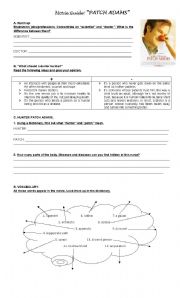 English Worksheet: PATCH ADAMS