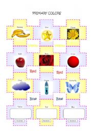 English worksheet: primary colors 