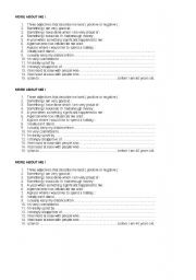 English Worksheet: personal information