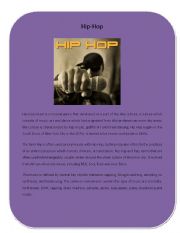 English Worksheet: Music Genre 2 ( Hip-Hop)