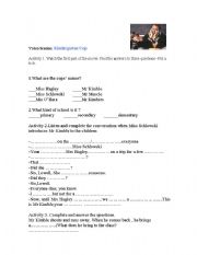 English worksheet: Kindergarten cop