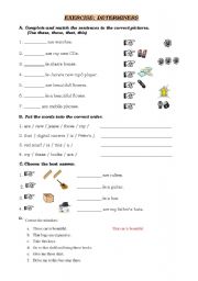 English Worksheet: DETERMINERS