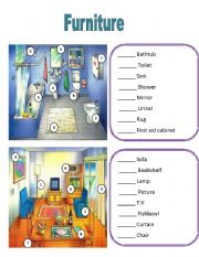 English Worksheet: Furniture