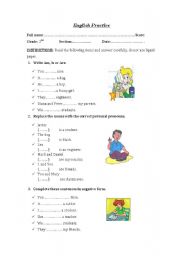 English worksheet: English Practice