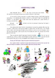 English Worksheet: household jobs