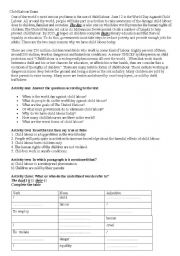 English Worksheet: Child labour