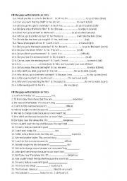 English Worksheet: Too-enough